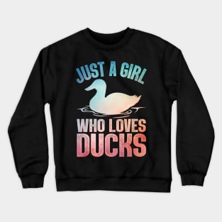 Cool Duck Girls Rubber Duck Yellow Mandarin Ducks Crewneck Sweatshirt